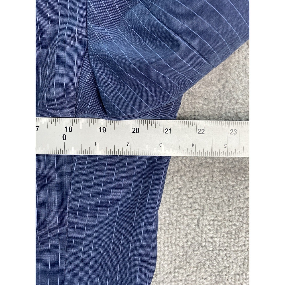 Brooks Brothers Suit Jacket 42 R Blue Wool Striped Tellegno 1900 Regent Italy - Picture 2 of 16